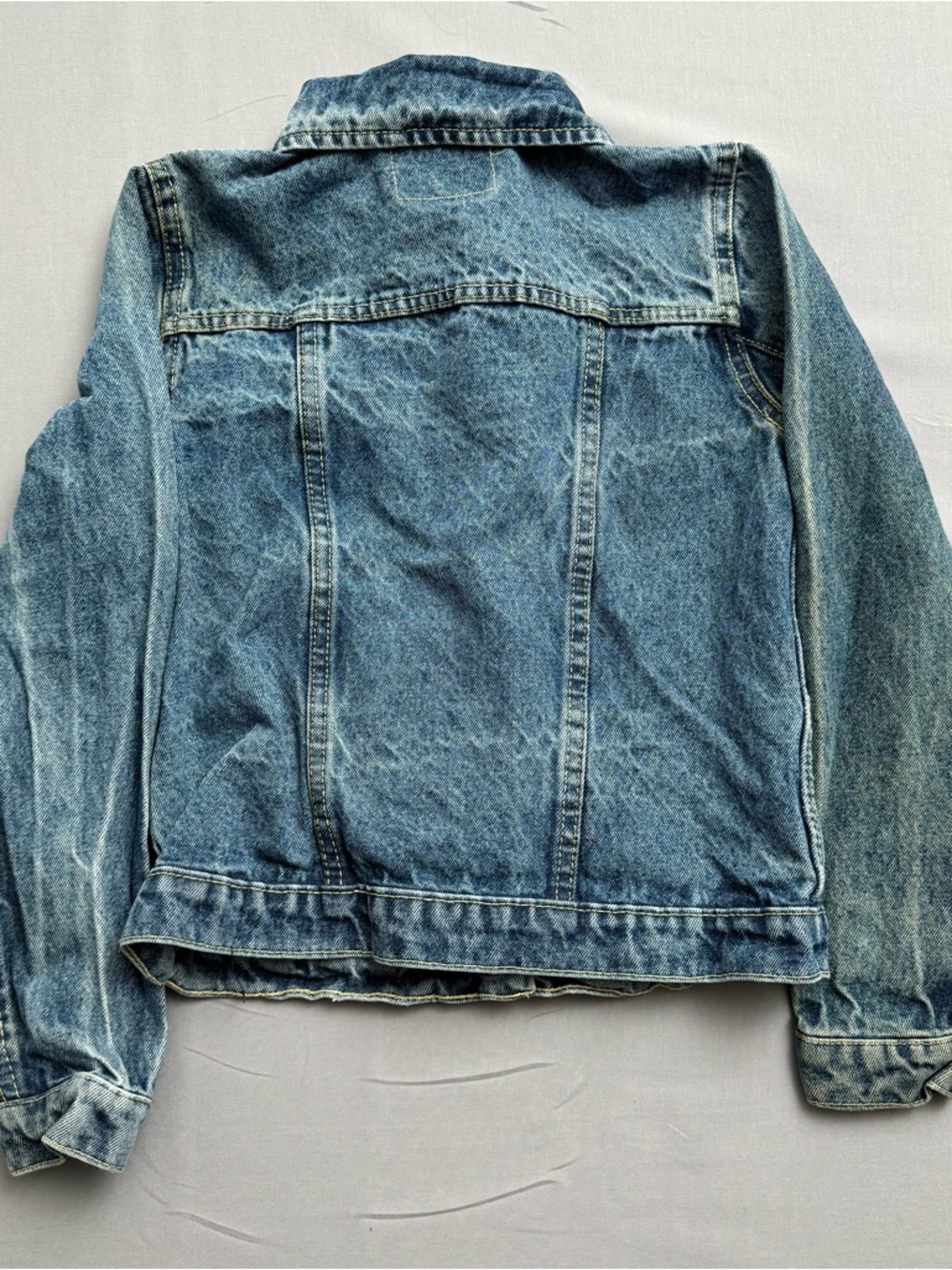 Levi's Blue Denim Basic Jacket Kids L/G 12-13 YRS Button Front Unisex - Picture 6 of 7